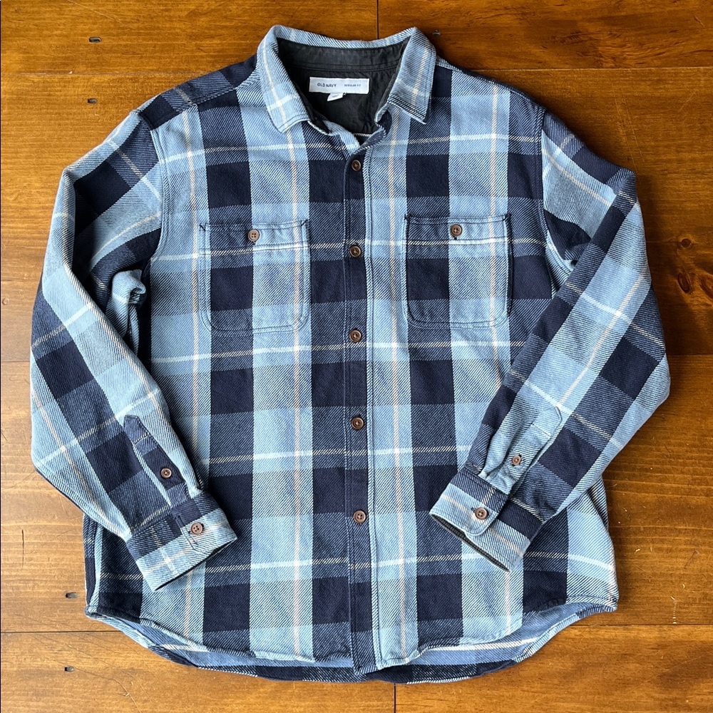Old Navy Regular Fit Plaid Flannel Sz XL